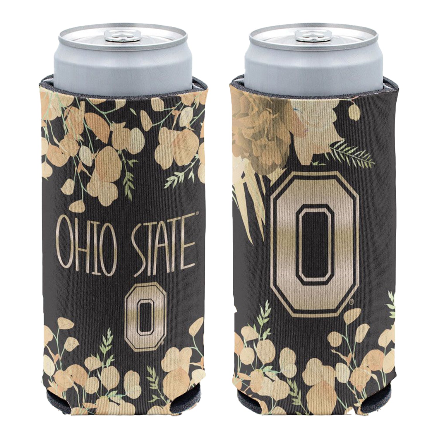 Ohio State Buckeyes Eucalyptus Coozie - Front and Back View