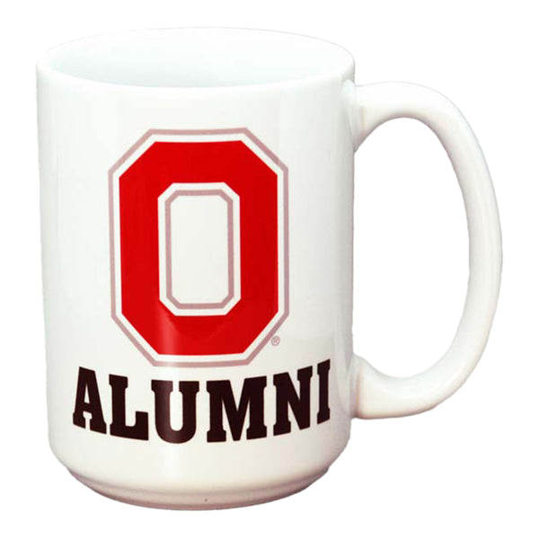 Ohio State Buckeyes 15 Oz. Alumni Mug in White - Front View