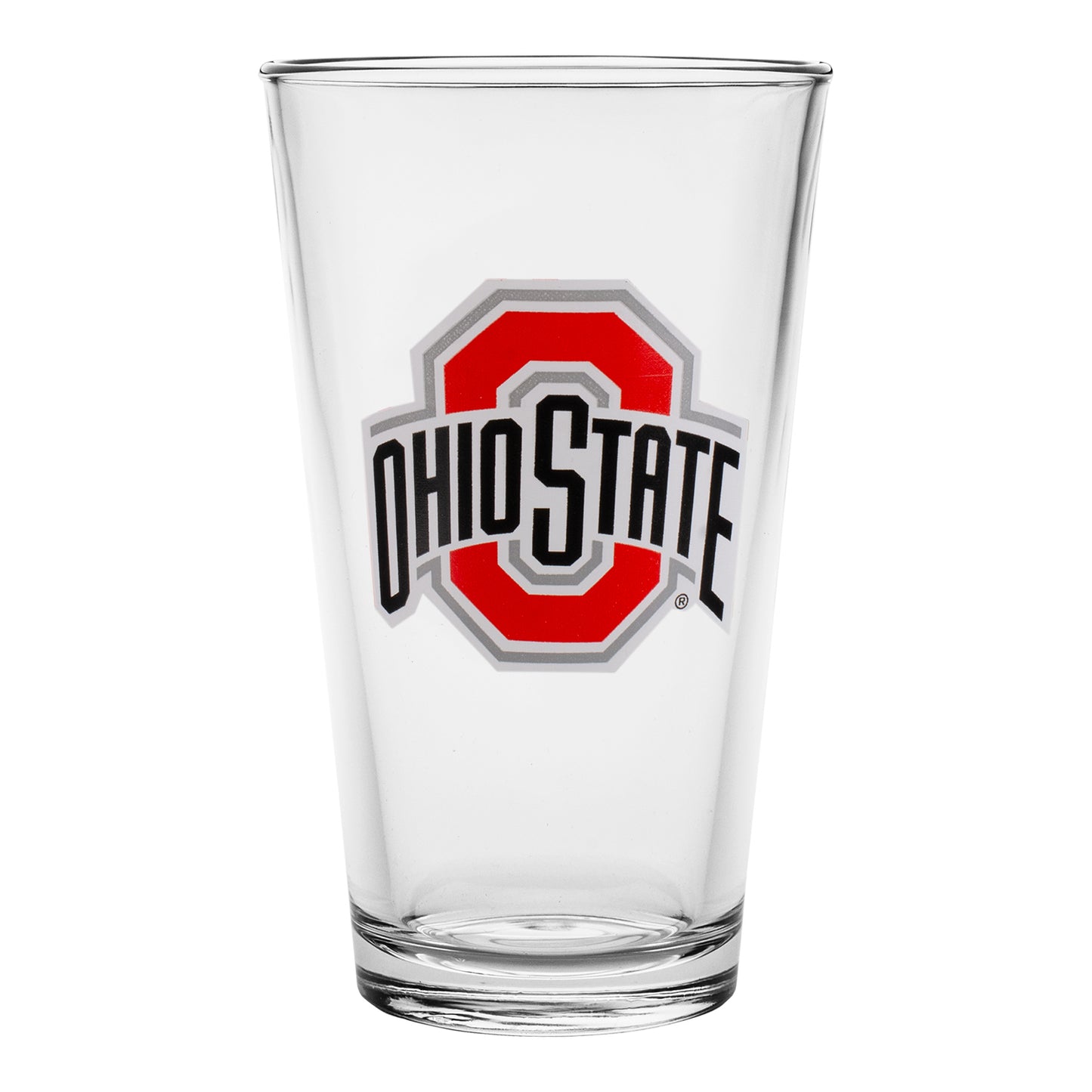 Ohio State Buckeyes Overtime Pint Glass - In Clear - Back View