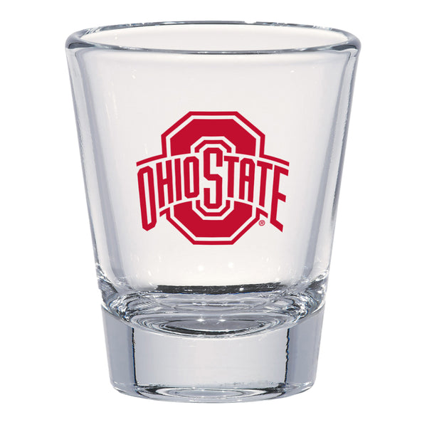 Ohio State Buckeyes Clear Logo 1.75oz Shot Glass - Front View
