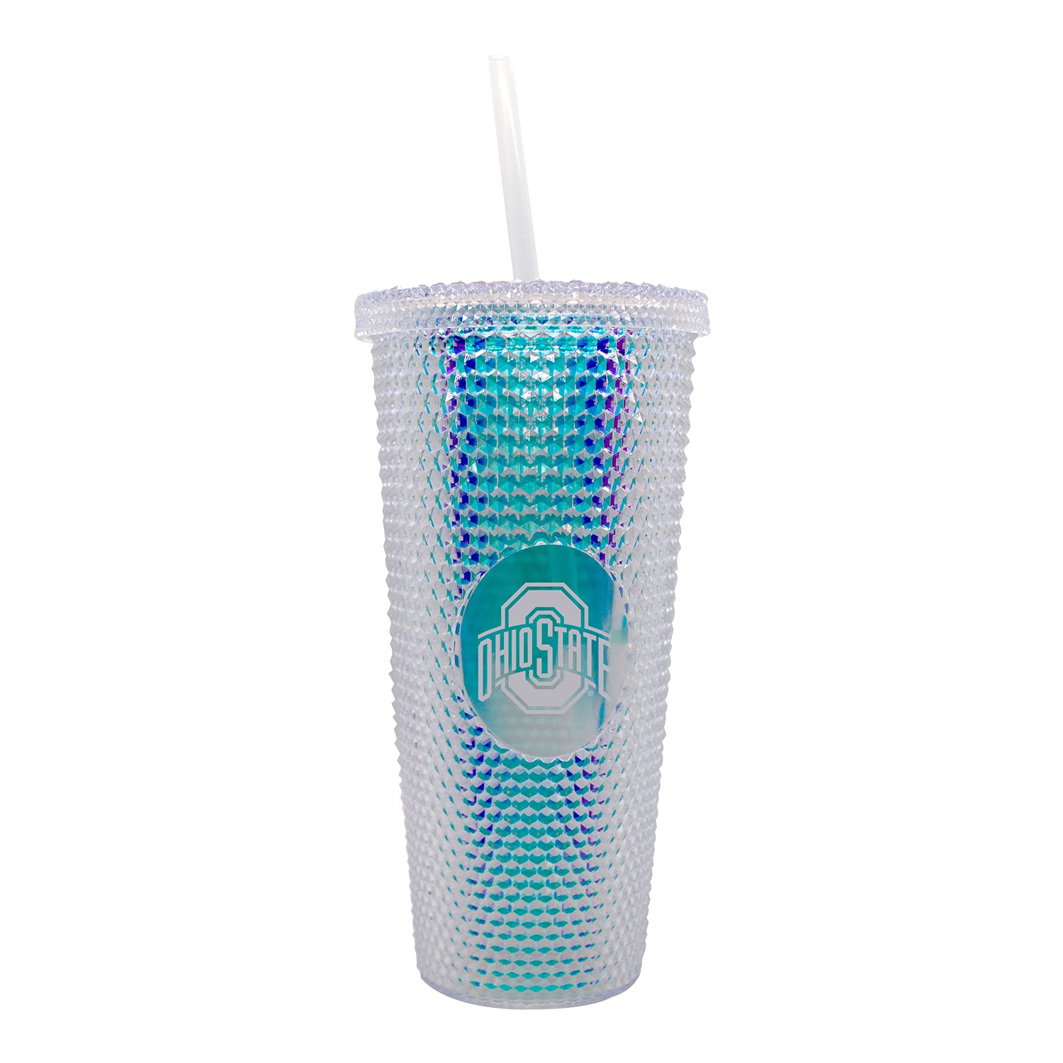 Ohio State Buckeyes 24 Oz. Iridescent Studded Tumbler - Main View