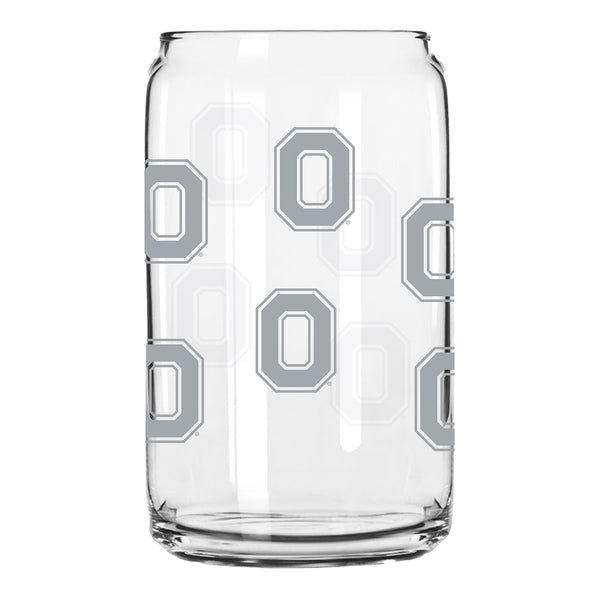 Ohio State Buckeyes 16oz Glass Can Cup - Front View