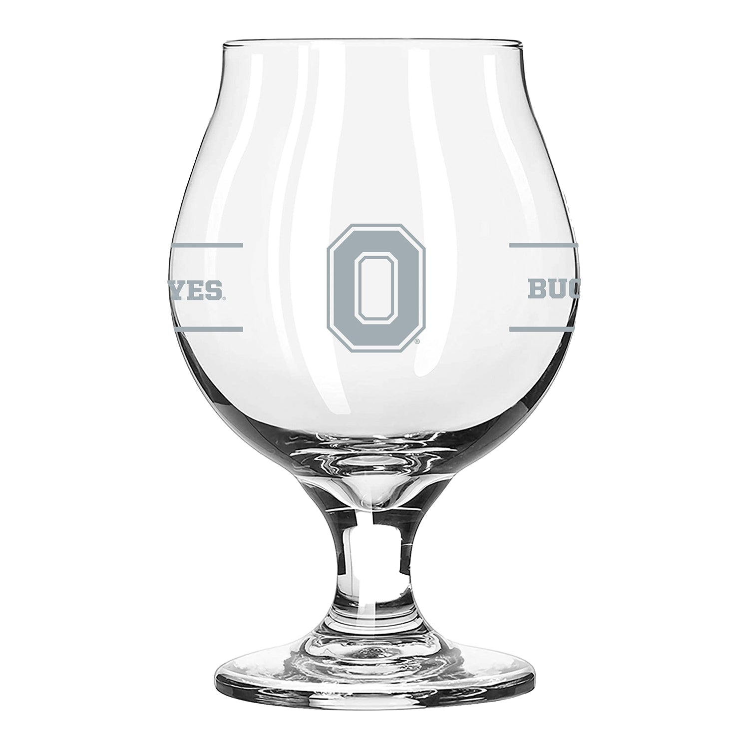 Ohio State Buckeyes Belgium Beer Glass - Front View