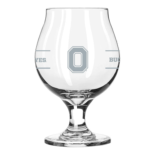 Ohio State Buckeyes Belgium Beer Glass - Front View