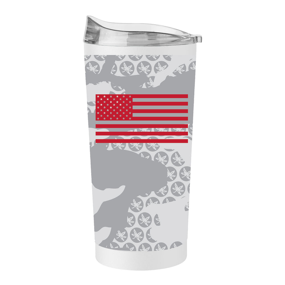 OHIO STATE UNIVERSITY CAMO PRINT TRAVEL MUG