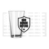 Ohio State Buckeyes Our Honor Defend 16oz Pint Glass - Up Close Detail View