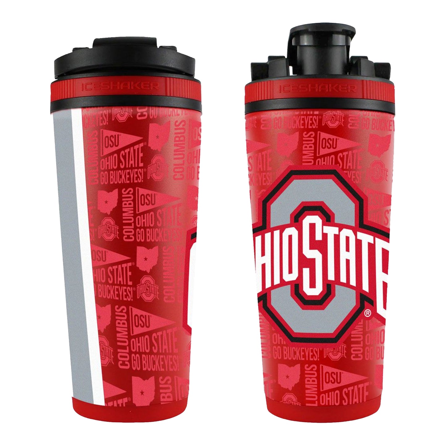 Ohio State Buckeyes 26oz 4D Ice Shaker Tumbler - Multi View