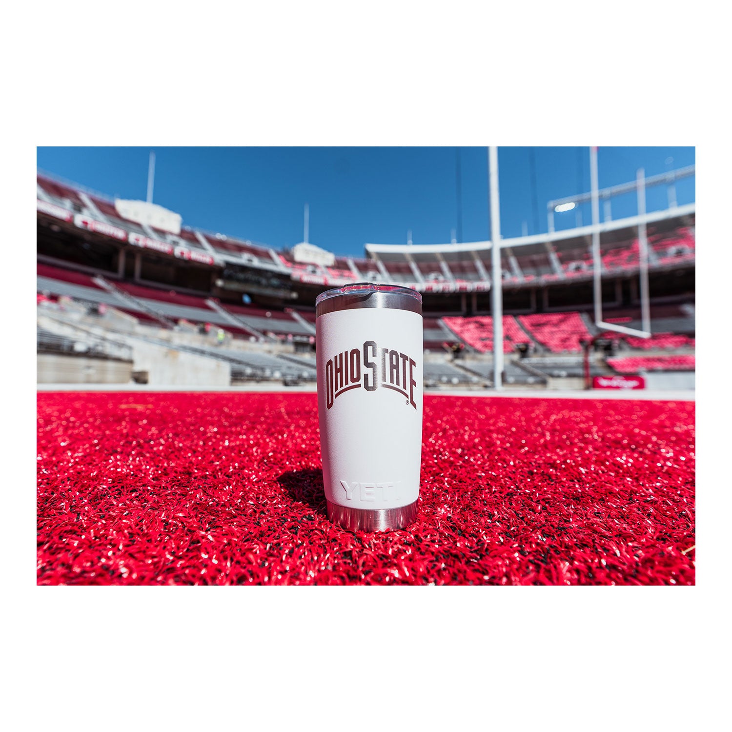 Ohio State Buckeyes Athletic Wordmark YETI® White Tumbler - Front View