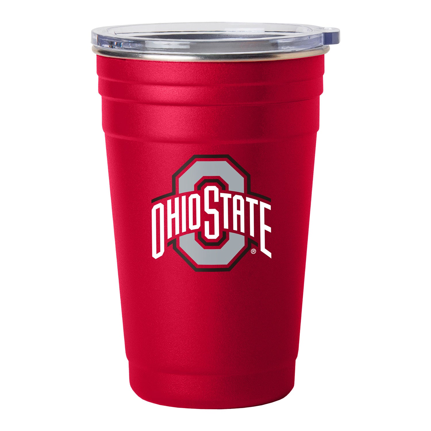 Ohio State Buckeyes 22 Oz Stainless Scarlet Tumbler - Front View