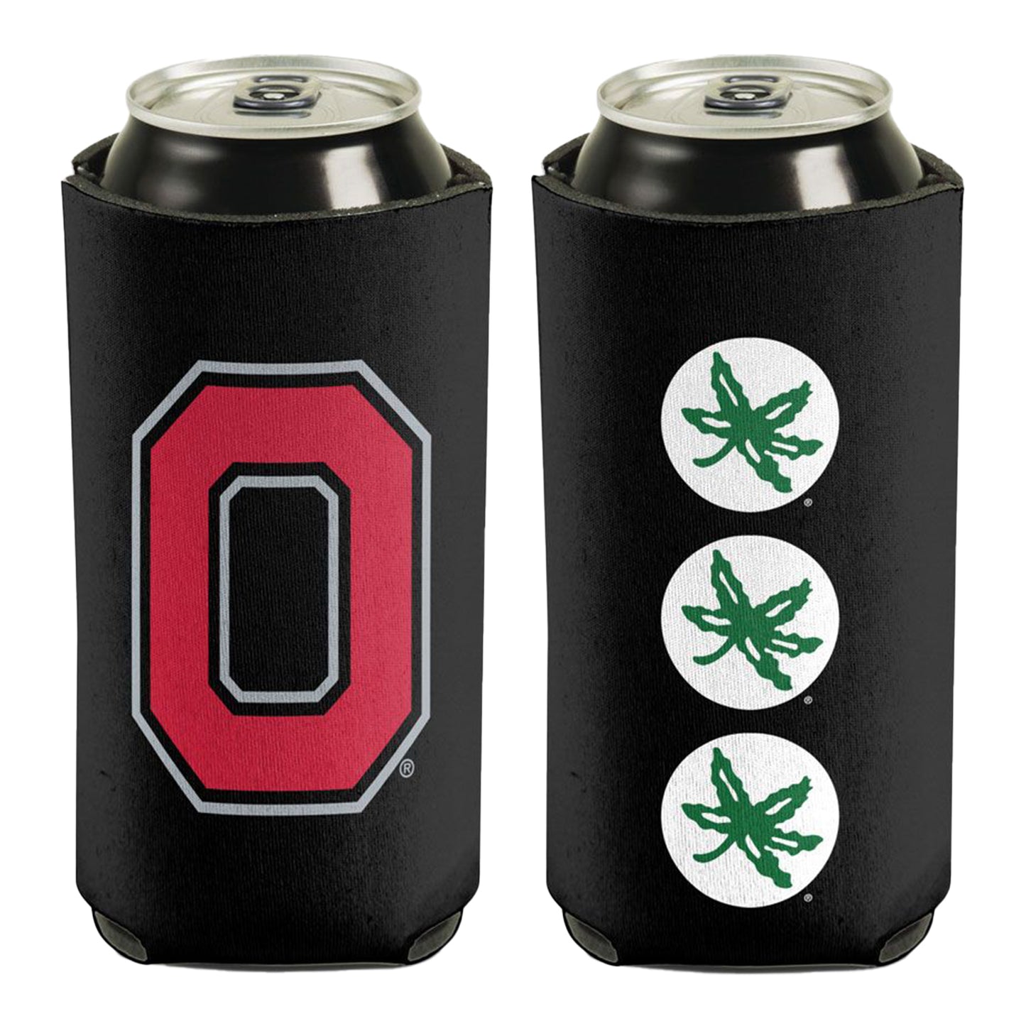 Ohio State Buckeyes Block O Buckeye Leaf Coozie - Main View