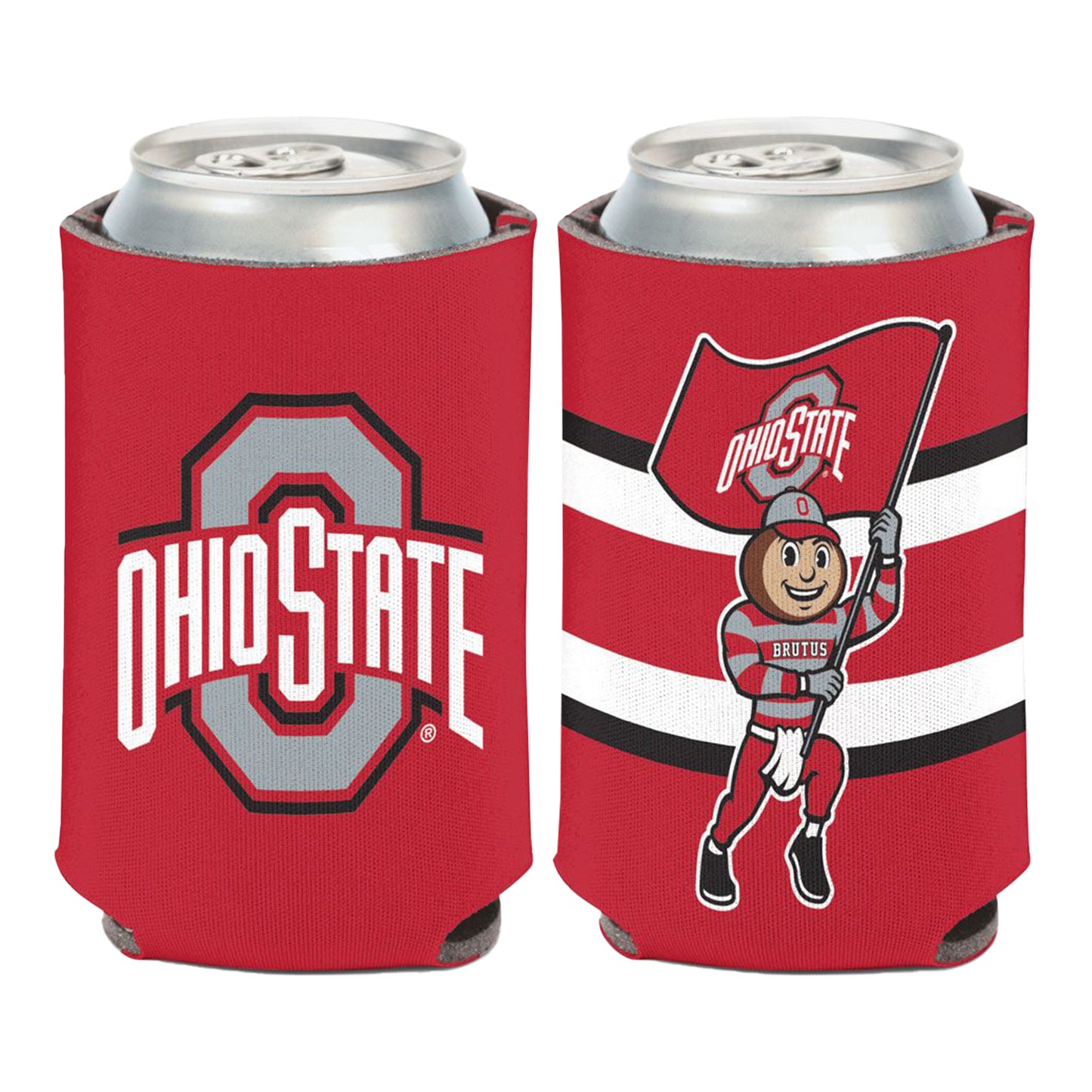 Ohio State Buckeyes Brutus Flag Coozie - Main View