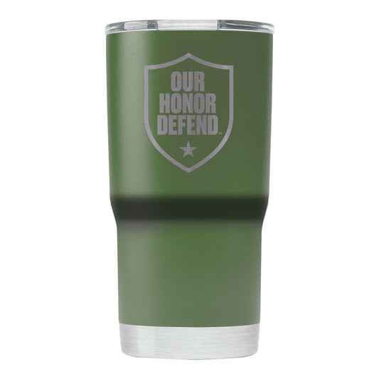 Ohio State Buckeyes Our Honor Defend Flag 20oz Tumbler In Green - Front View