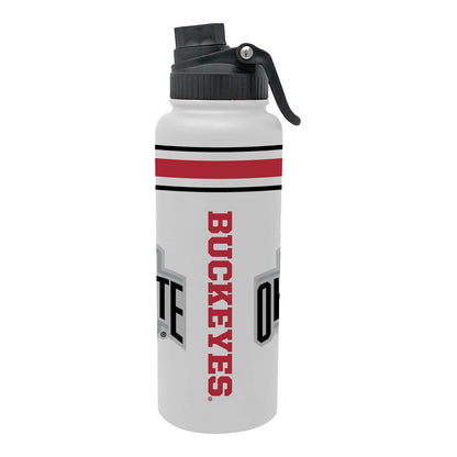 Ohio State Buckeyes Striped Logo 34oz Tumbler - Back