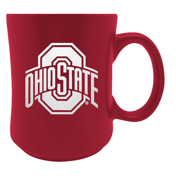 Ohio State Buckeyes 19oz Ceramic Scarlet Starter Mug - In Scarlet - Front View
