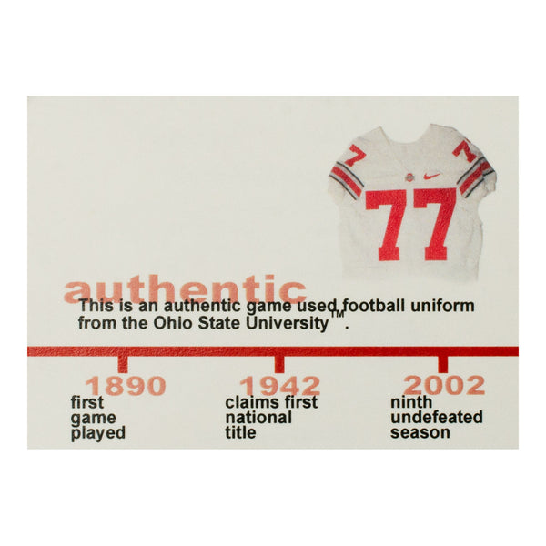 Ohio State Buckeyes Game Used Jersey Money Clip - Authentic Jersey View