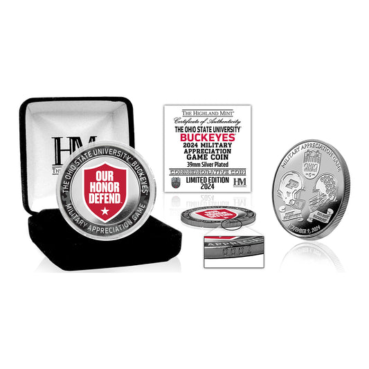 Ohio State Buckeyes Military Appreciation Silver Coin - Main View