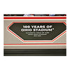 Ohio State Buckeyes Then and Now 100 Years of Ohio Stadium Framed Collage with a Piece of Authentic Ohio Stadium Turf - Plaque Detail View