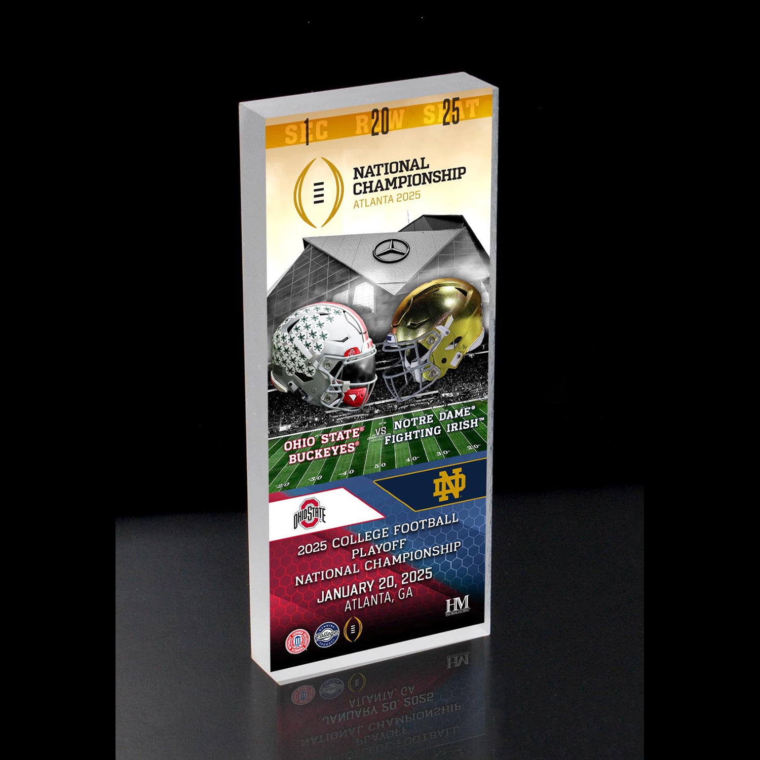 Ohio State Buckeyes 2025 Highland Mint College Football Playoff National Championship Game Commemorative Ticket - Front View