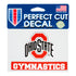 Ohio State Gymnastics 4" x 5" Decal - In Scarlet - Front View