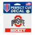 Ohio State Hockey 4" x 5" Decal - In Scarlet - Front View