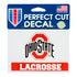 Ohio State Lacrosse 4" x 5" Decal - In Scarlet - Front View