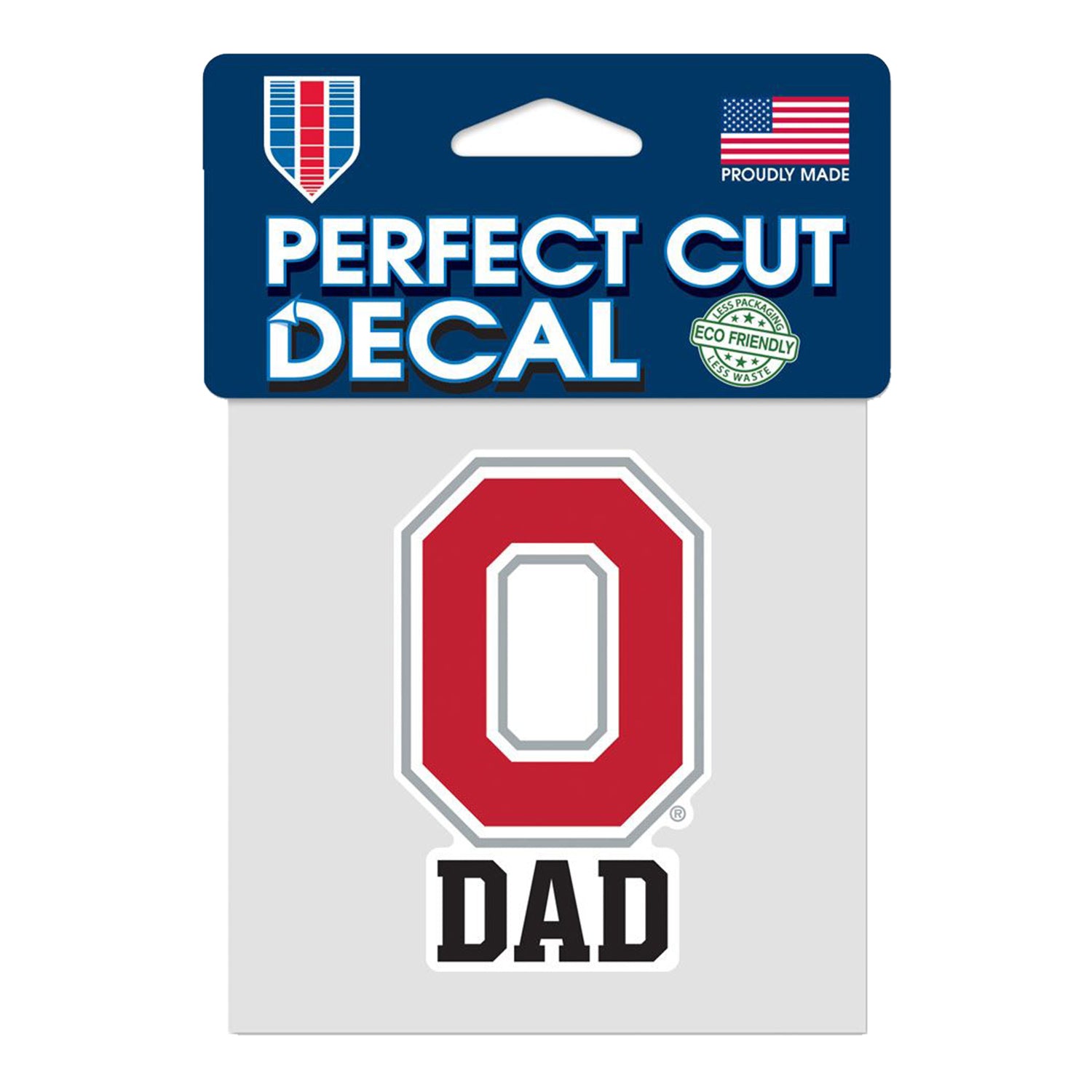 Ohio State Buckeyes 3" X 4" Dad Decal - Front View