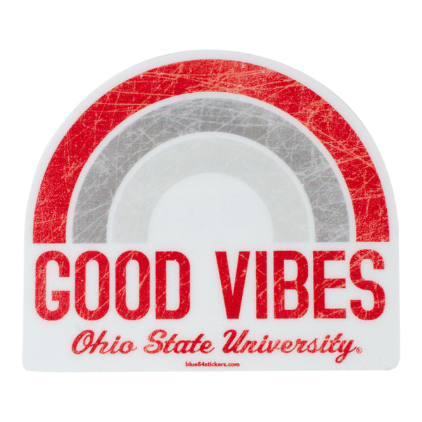 Ohio State Buckeyes Classic Rewind Decal - In White - Front View