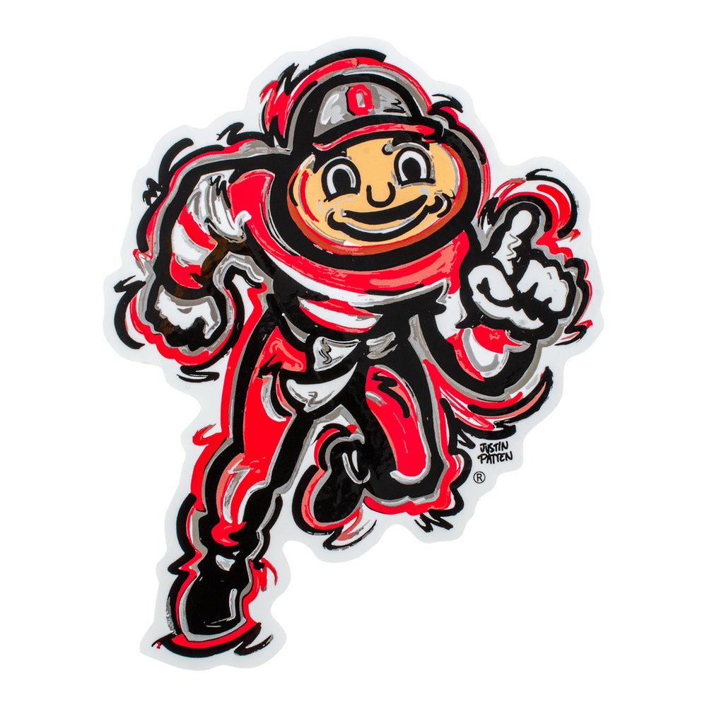 Cleveland Browns Ohio State Orbital Ring Brownie Elf Logo Type Die-cut  MAGNET