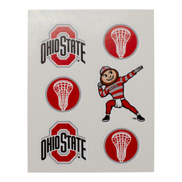 Ohio State Buckeyes Lacrosse Face Cals - Front View