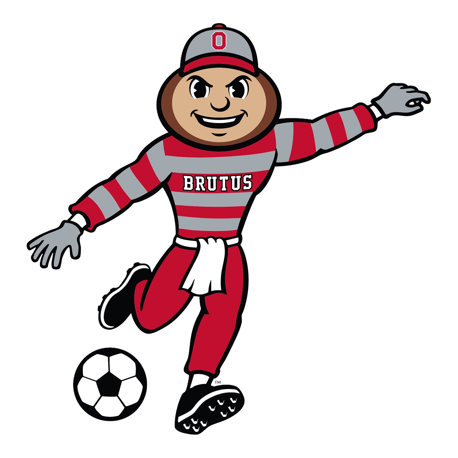 Ohio State Buckeyes Brutus Soccer Decal - Front View