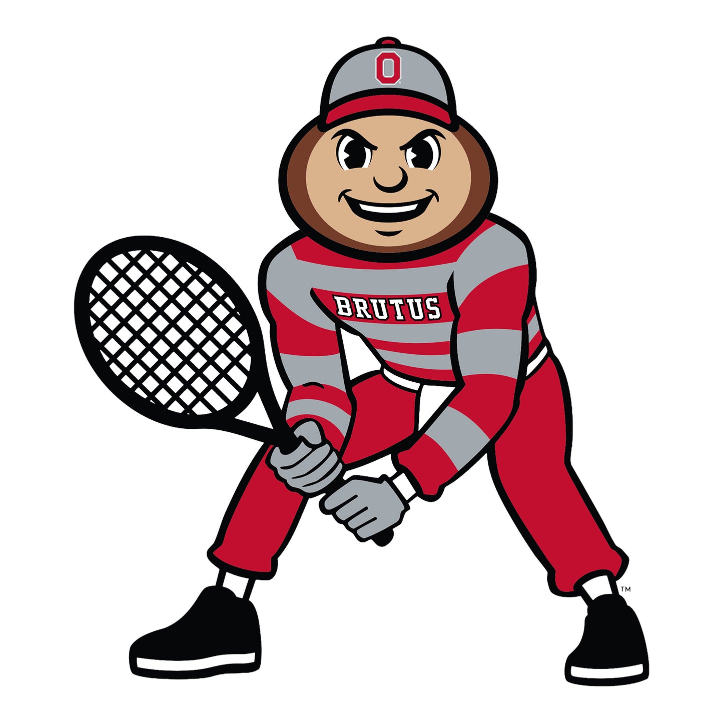 Ohio State Buckeyes Brutus Tennis Decal - Front View