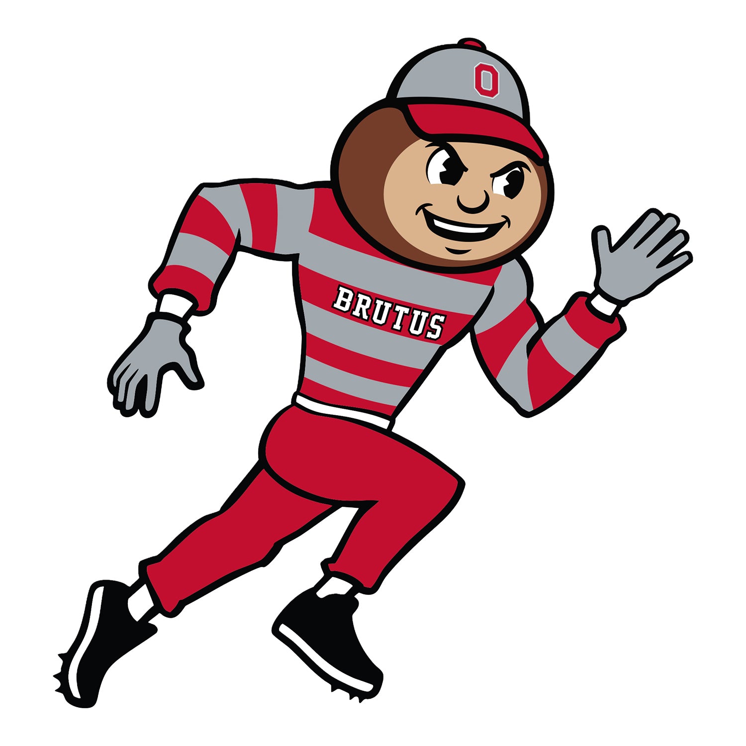Ohio State Buckeyes Brutus Track Decal - Front View