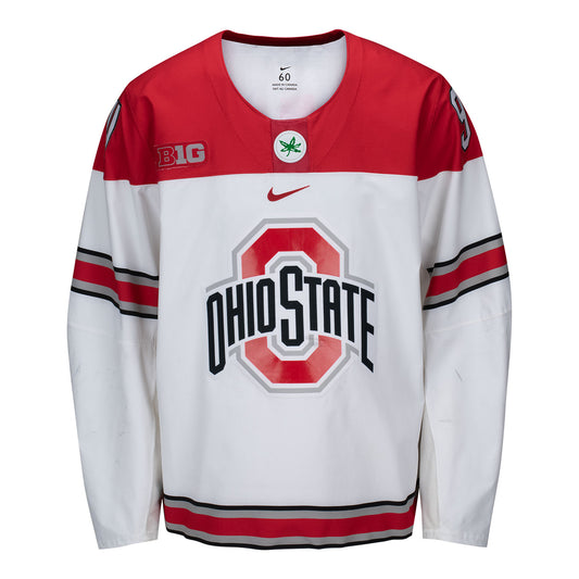 Ohio State Buckeyes Authentic Men's Hockey Game Worn Home Jersey - Front View