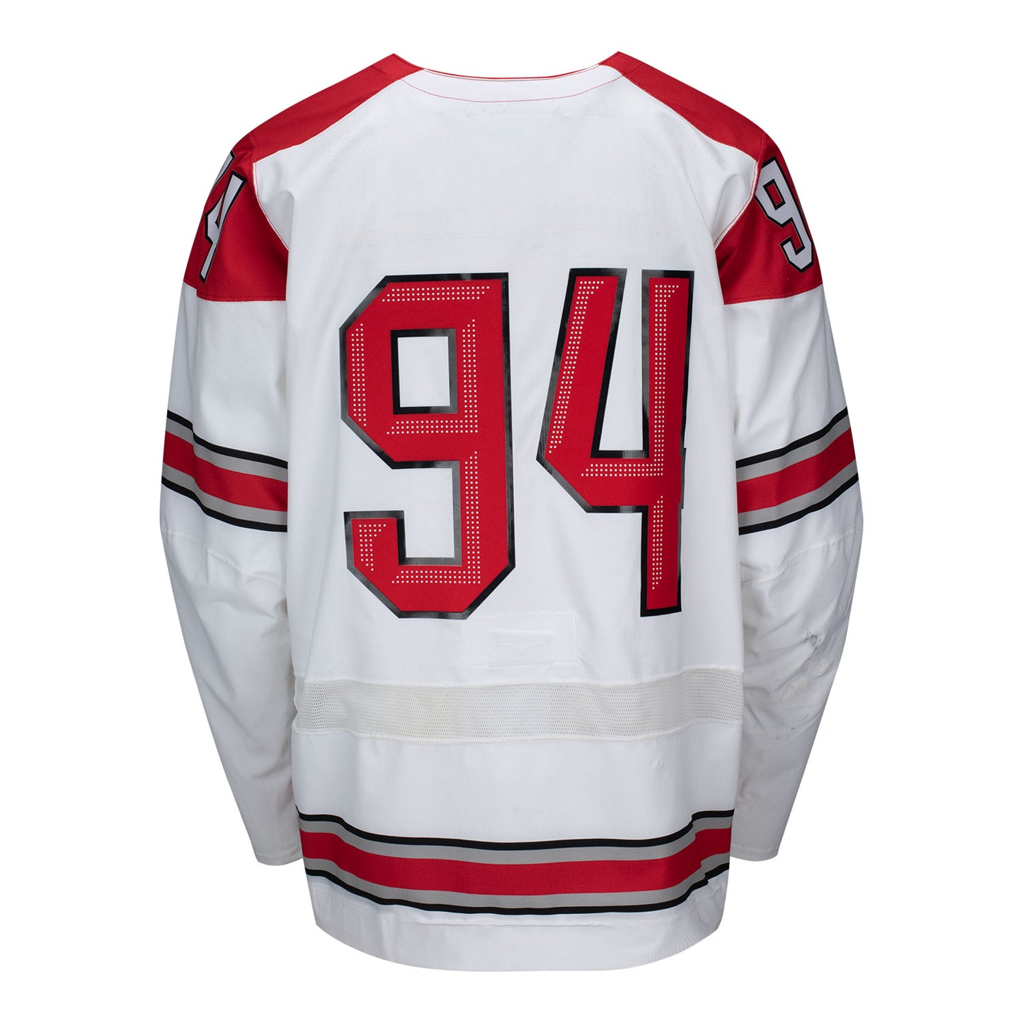 Ohio State Buckeyes Authentic Men's Hockey Game Worn Home Jersey - Back View