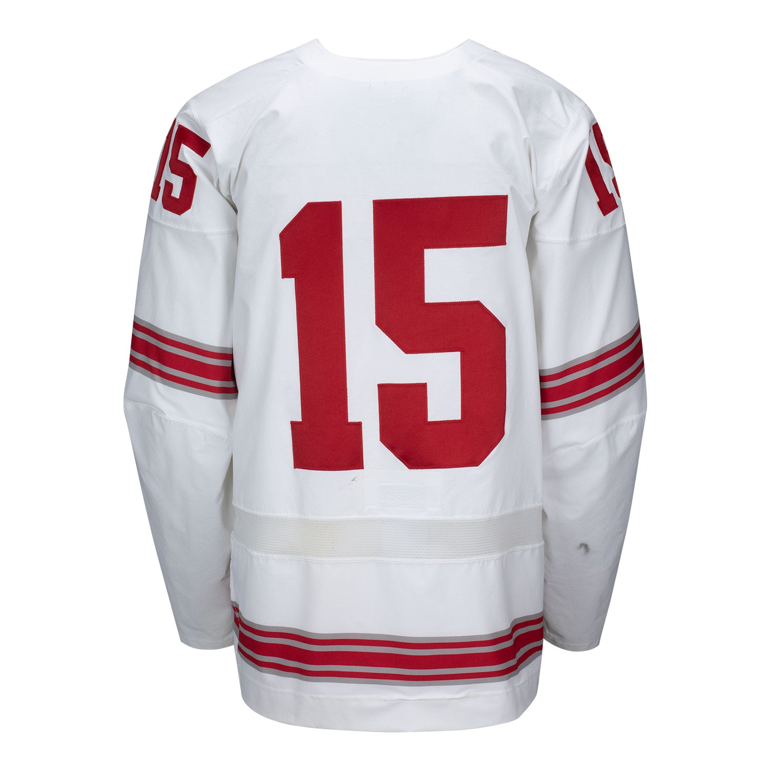 Ohio State Buckeyes Authentic Men's Hockey Game Worn Alternate Jersey - Back View