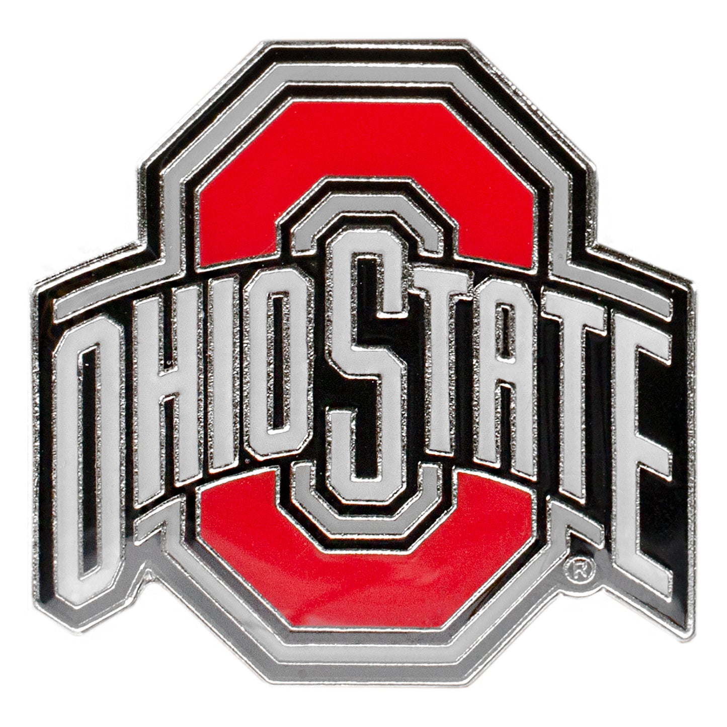 Ohio State Buckeyes Team Logo Hatpin - In Scarlet - Front View