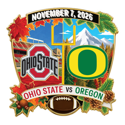 Ohio State Buckeyes vs Oregon 2026 Hatpin - Front
