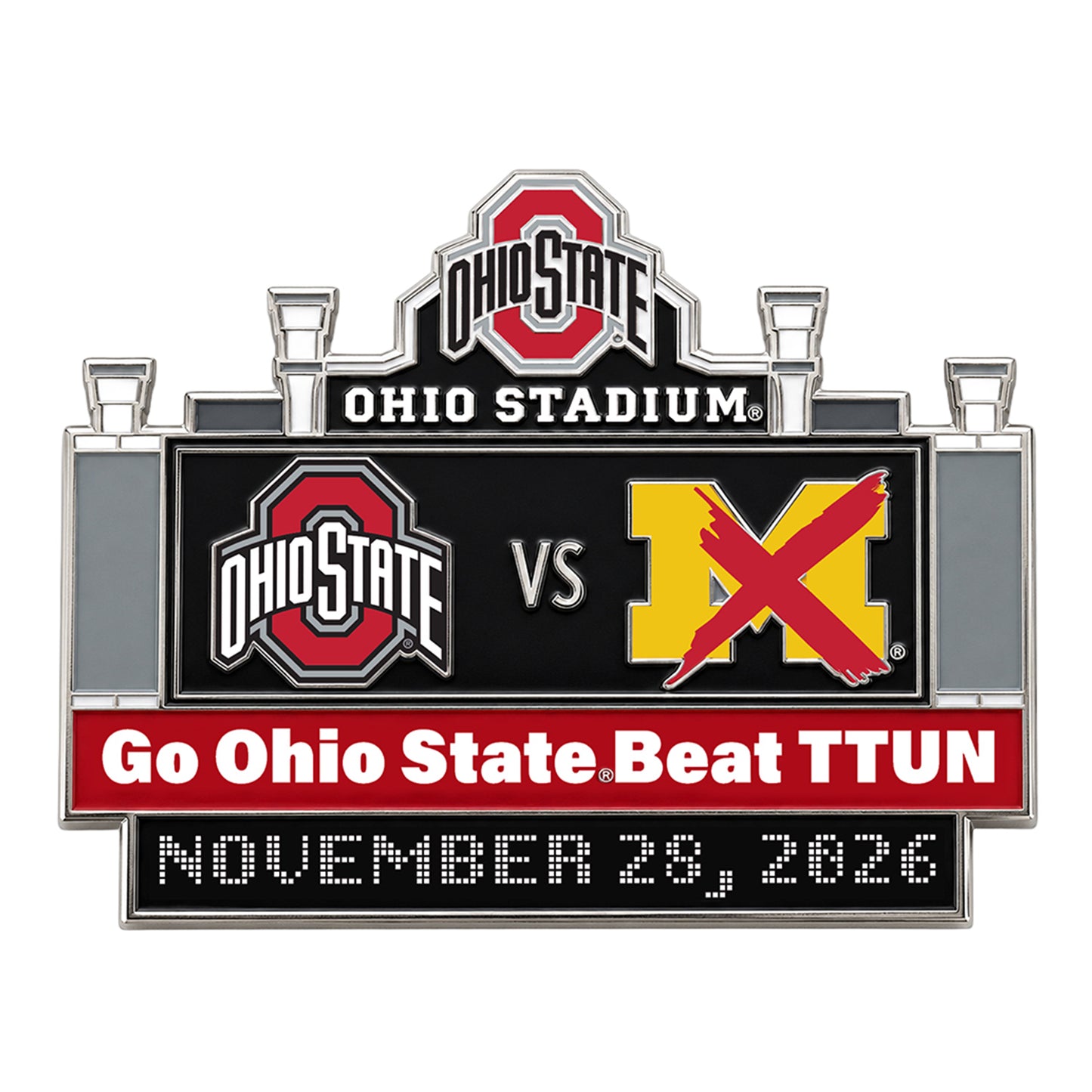 Ohio State Buckeyes vs TTUN 2026 Hatpin - Front
