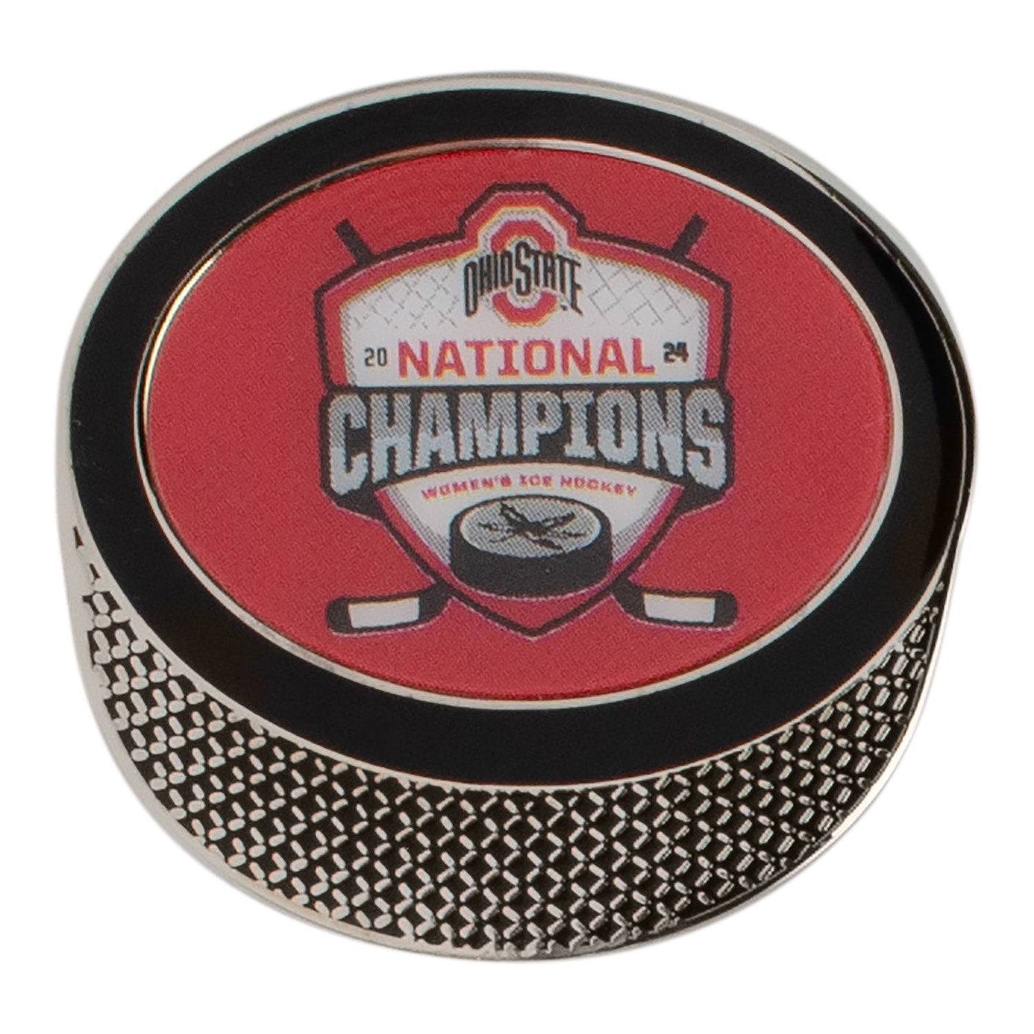 Ohio State Buckeyes Women's Hockey 2024 National Champions Hatpin - Front View