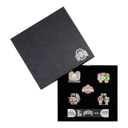 Ohio State Buckeyes 24 Playoff National Champ 5 pc Hatpin Set In Black - Everything View