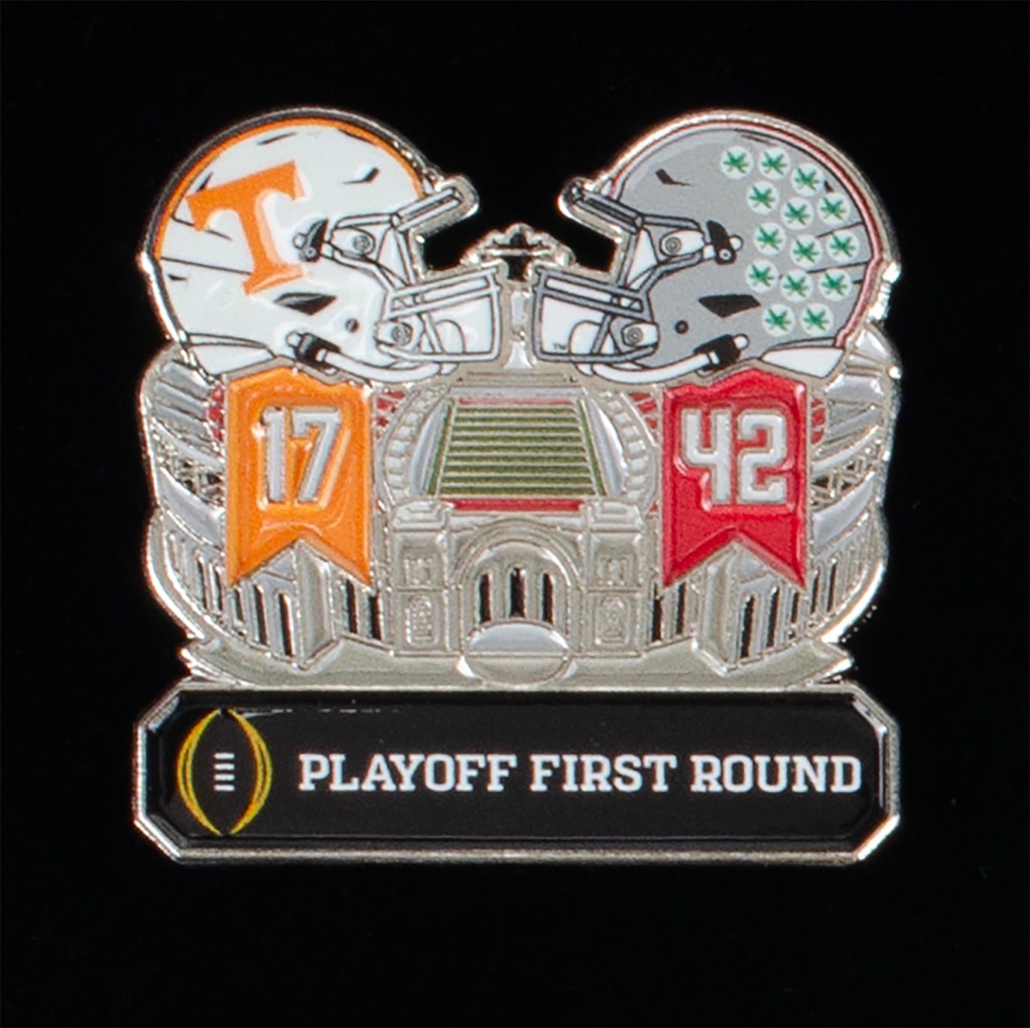 Ohio State Buckeyes 24 Playoff National Champ 5 pc Hatpin Set In Black - Texas Pin View