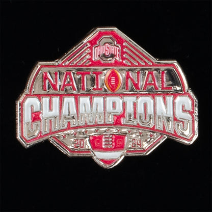 Ohio State Buckeyes 24 Playoff National Champ 5 pc Hatpin Set In Black - National Champs Pin View