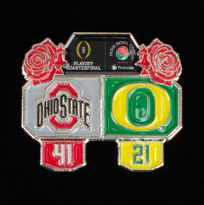 Ohio State Buckeyes 24 Playoff National Champ 5 pc Hatpin Set In Black - Oregon Pin View