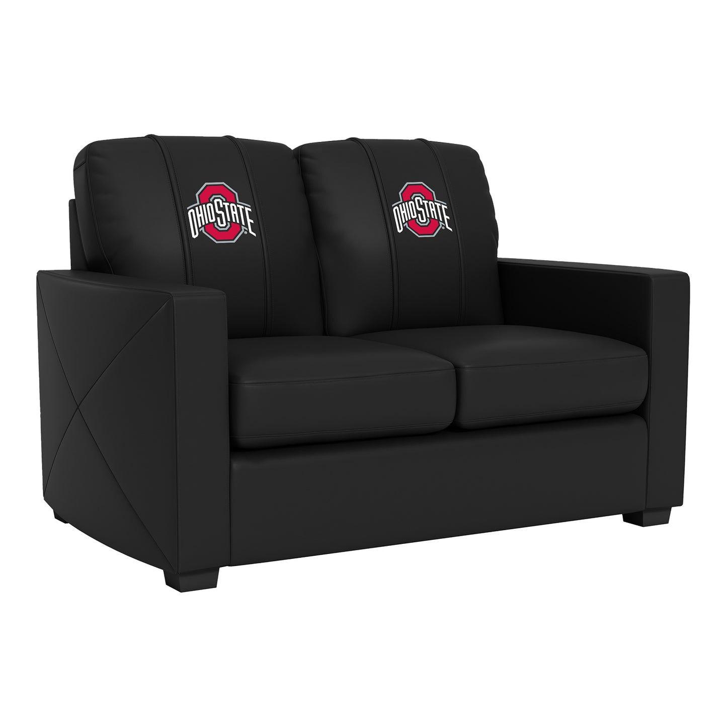 Ohio State Buckeyes Primary Logo Black Loveseat - In Black - Main View