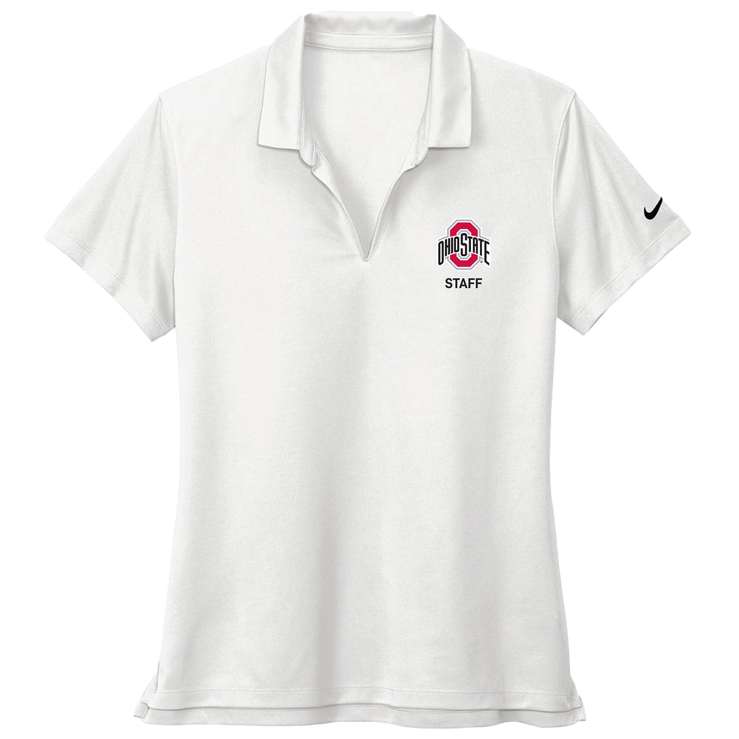 STAFF - Ohio State Ladies Nike Polo - In White - Front View