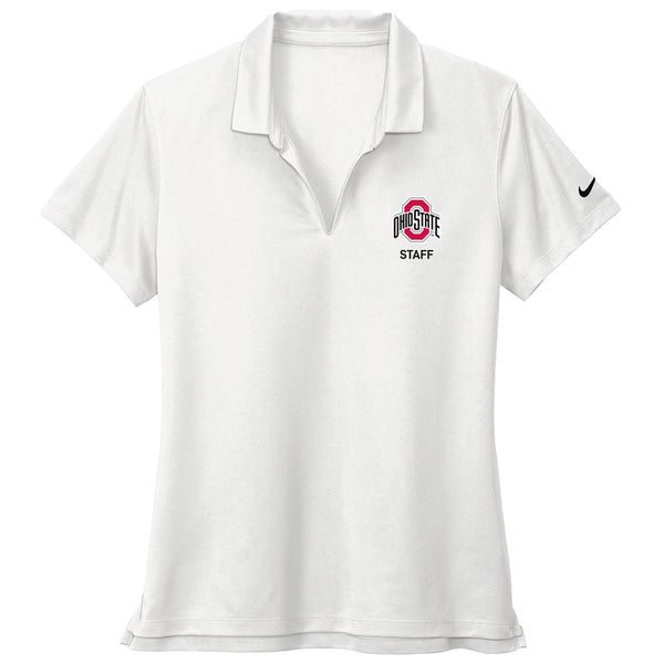 STAFF - Ohio State Ladies Nike Polo - In White - Front View
