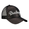 Ladies Ohio State Buckeyes Adjustable Glitter Truck Hat - In Black - Angled Right View
