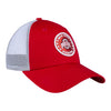 Ladies Ohio State Buckeyes Glitter Circle Adjustable Hat - In Scarlet - Angled Right View