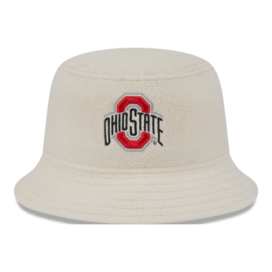 Ladies Ohio State Buckeyes Sherpa Bucket Hat - Front View