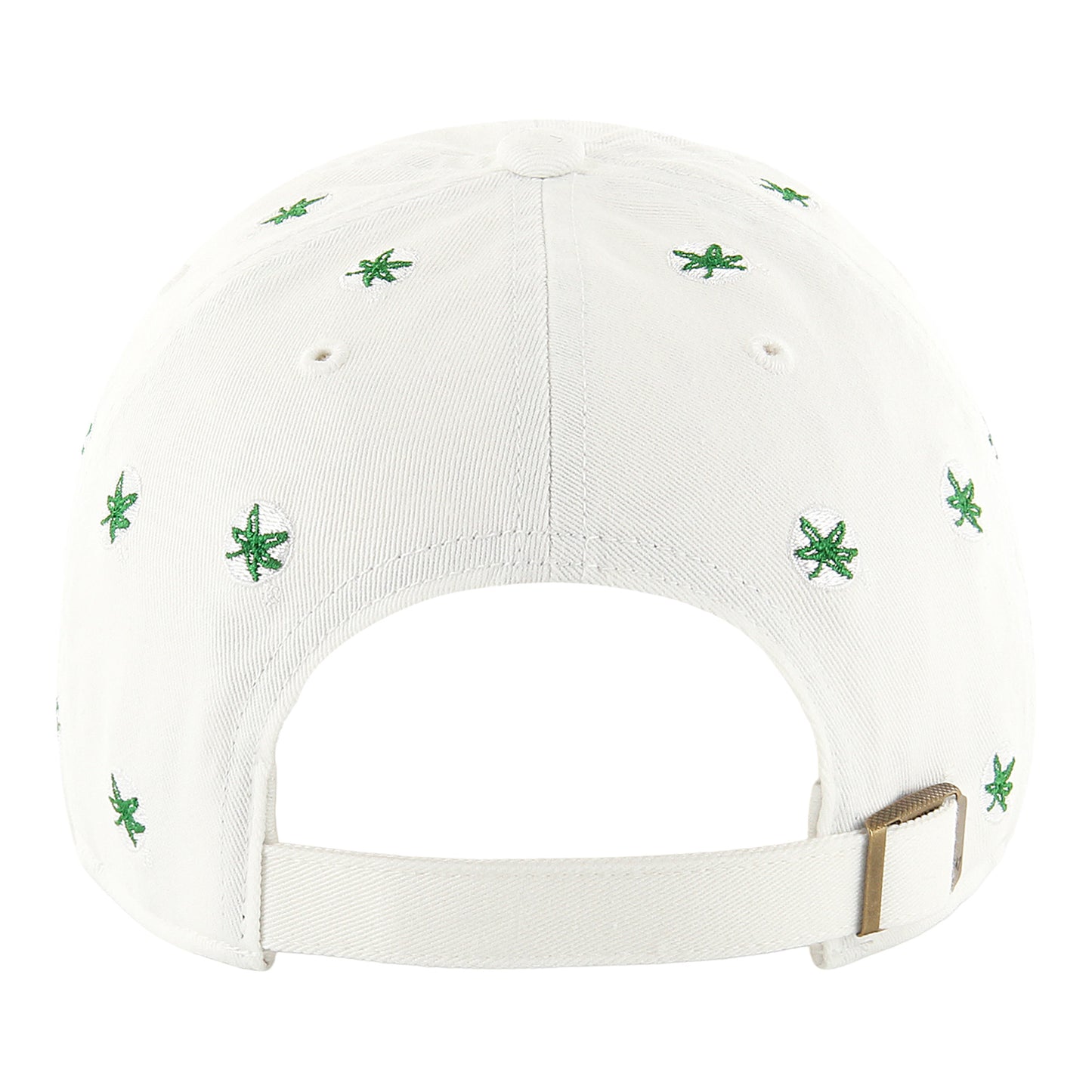 Ladies Ohio State Buckeyes 47 Brand Buckeye Leaf Confetti Hat In White - Back View